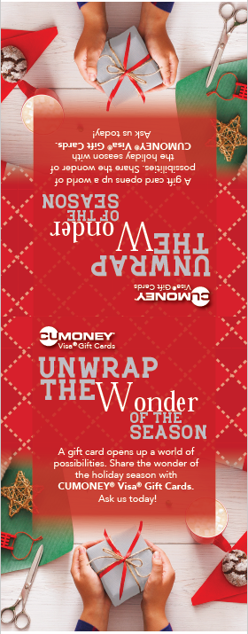 Unwrap the wonder of the season table tent