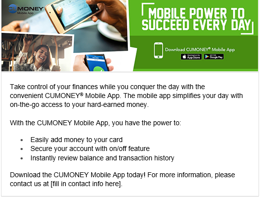 Mobile Power To Succeed Every Day Email Template